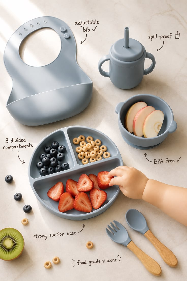 Food-Grade Silicone Feeding & Toddler Sets