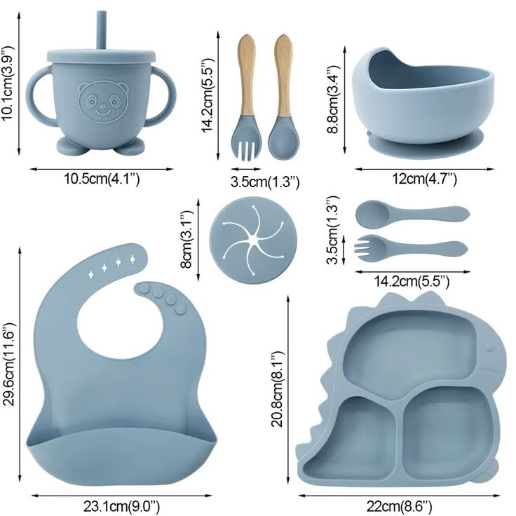 Food-Grade Silicone Feeding & Toddler Sets